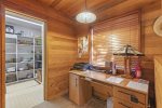 Spacious upstairs bedroom with views of Gull Lake and Carson Peak upstairs 